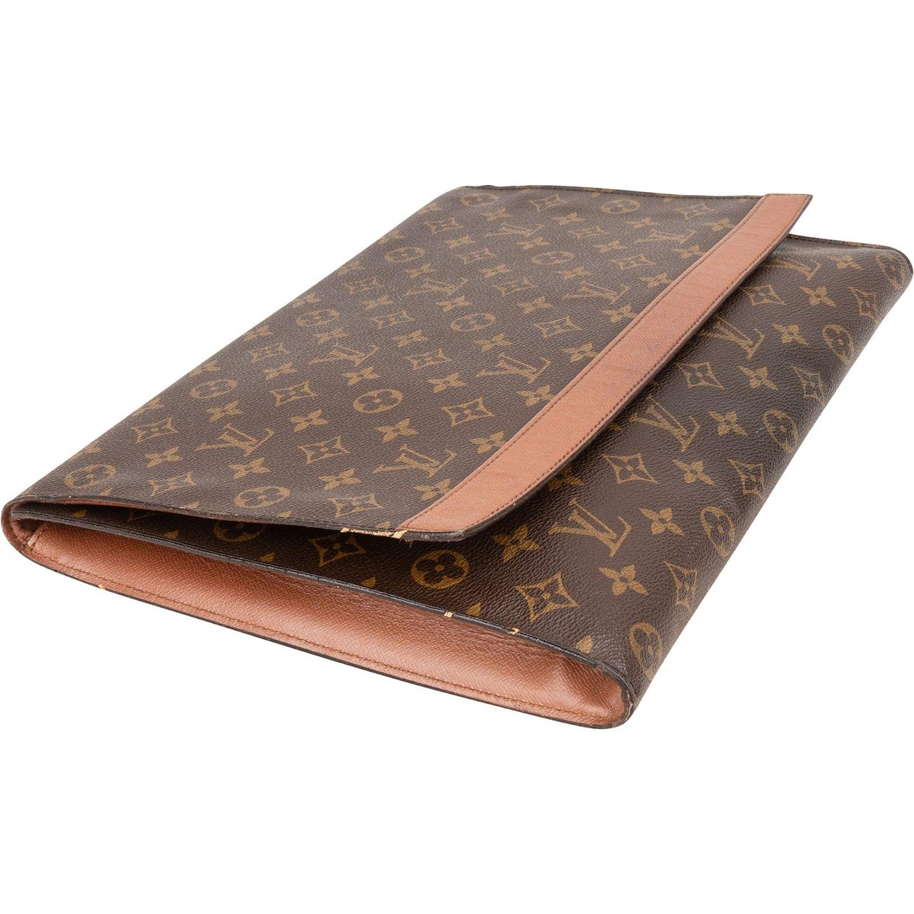 Louis Vuitton Louis Vuitton Monogram Canvas Porte Documents Laptop Clutch Bruin