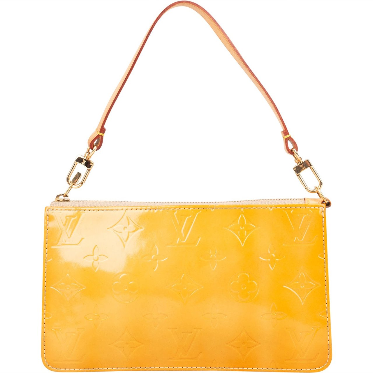 Louis Vuitton Louis Vuitton Monogram Vernis Pochette Lexington Handbag Geel