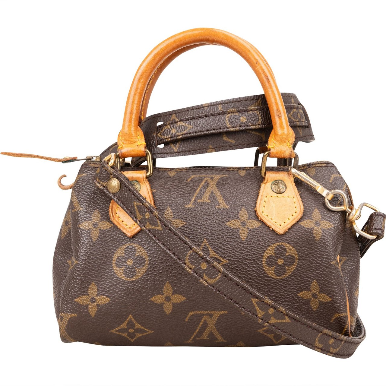 Louis Vuitton Louis Vuitton Canvas Monogram Mini Speedy Handbag Bruin