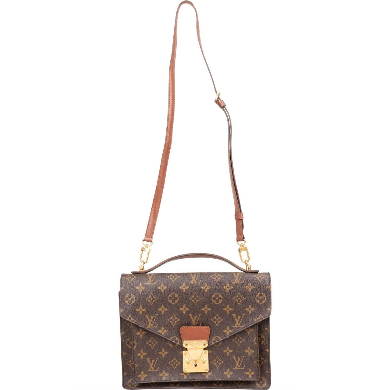 Louis Vuitton Monogram Canvas Monceau Handbag Bruin