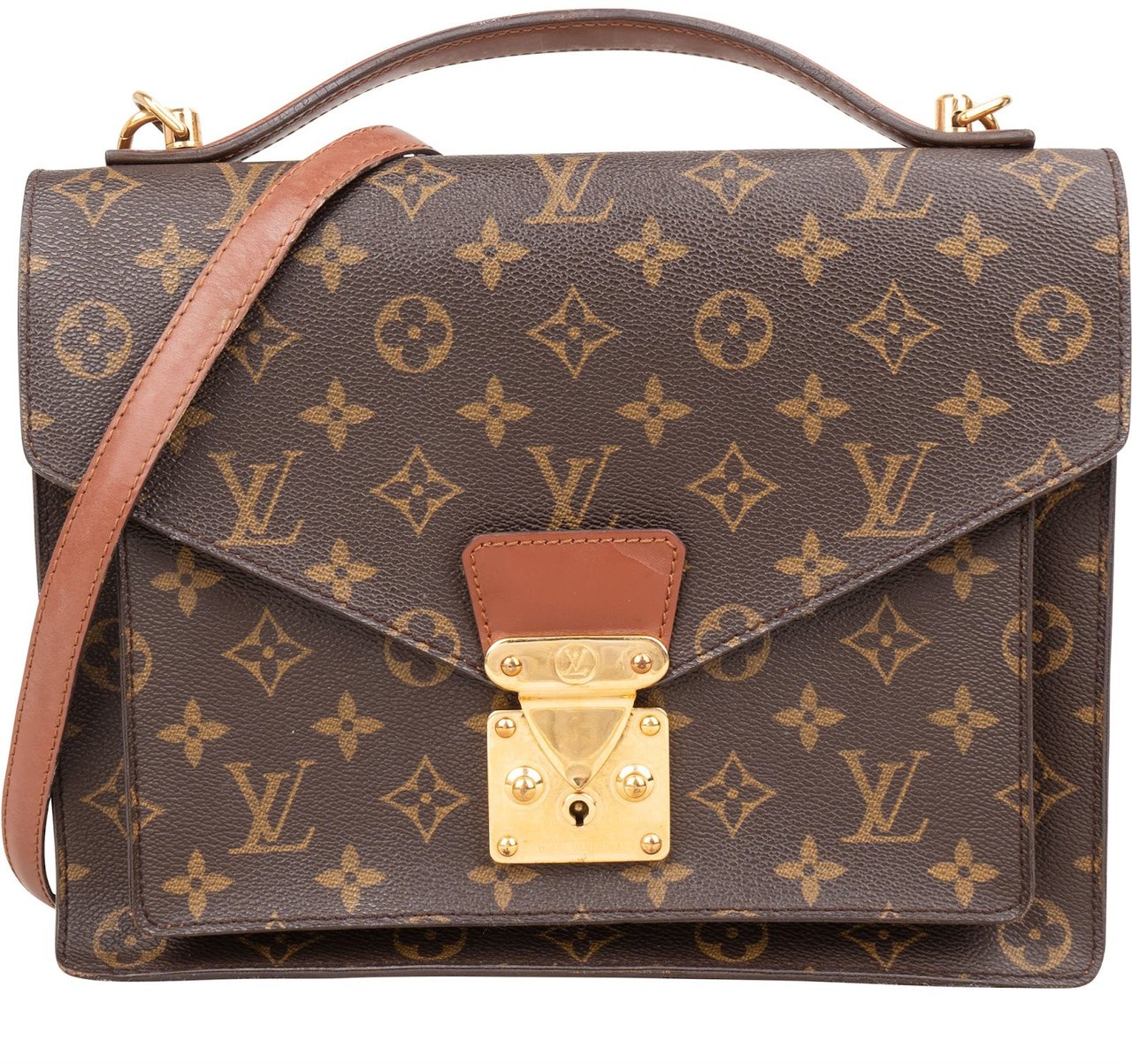 Louis Vuitton Louis Vuitton Monogram Canvas Monceau Handbag Bruin