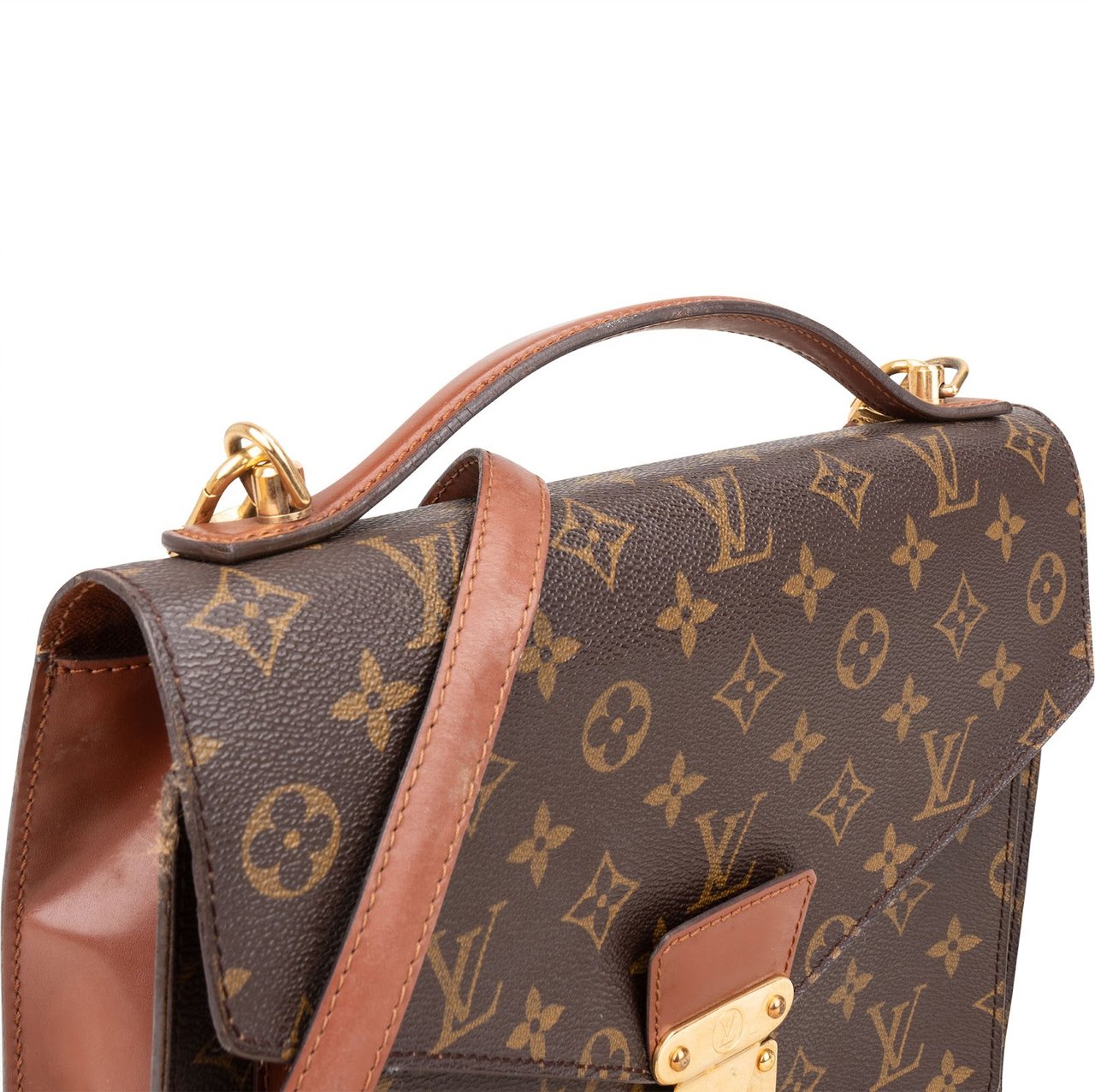 Louis Vuitton Louis Vuitton Monogram Canvas Monceau Handbag Bruin
