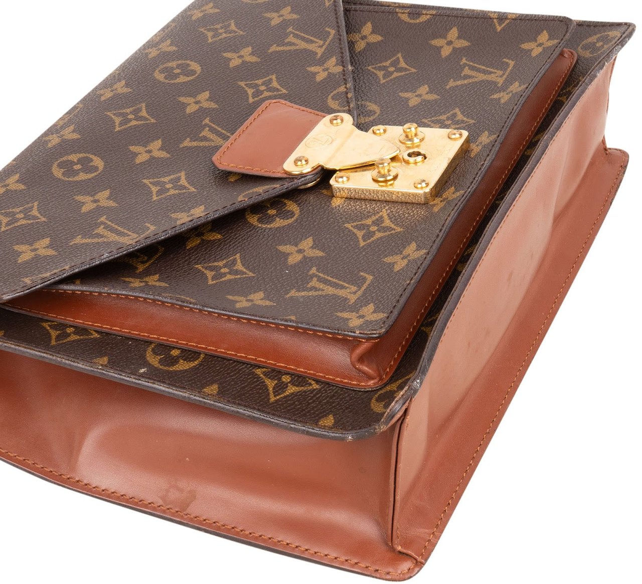 Louis Vuitton Monogram Canvas Monceau Handbag Bruin
