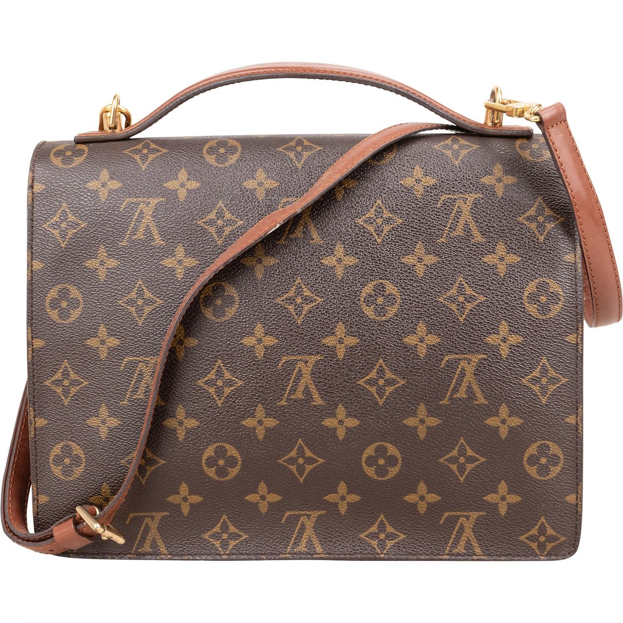 Louis Vuitton Louis Vuitton Monogram Canvas Monceau Handbag Bruin