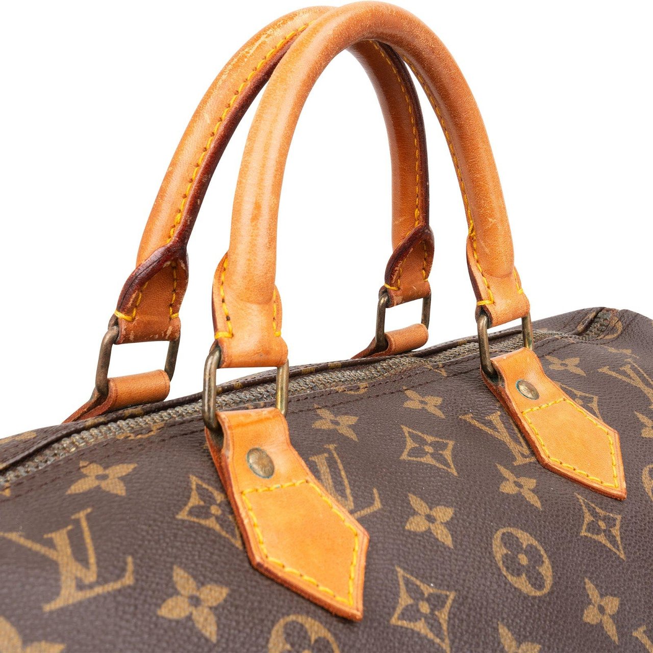 Louis Vuitton Louis Vuitton Monogram Canvas Speedy 35 Handbag Bruin