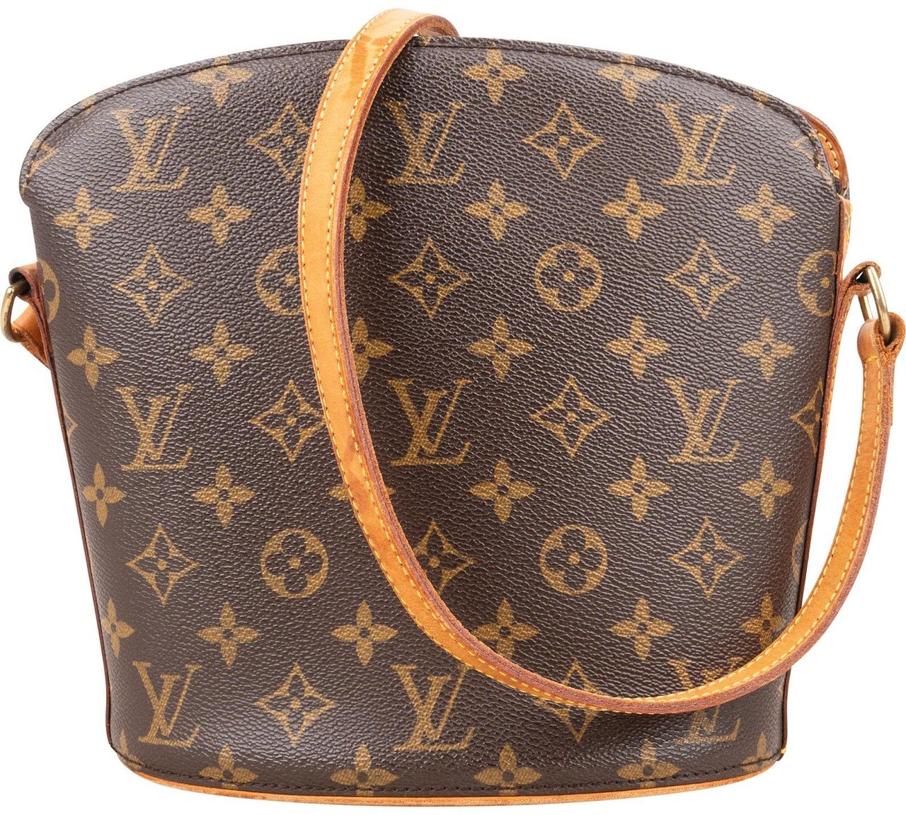 Louis Vuitton Louis Vuitton Monogram Canvas Drouot Crossbody Bag Bruin