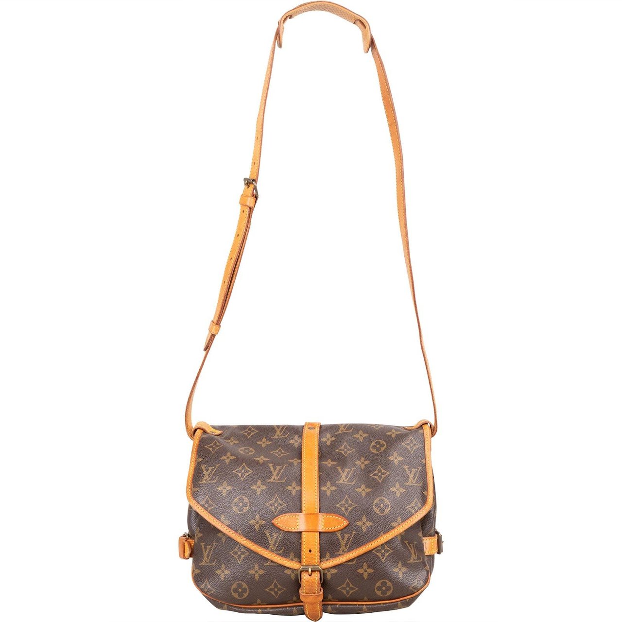 Louis Vuitton Louis Vuitton Monogram Canvas Saumur 30 Crossbody Bag Bruin