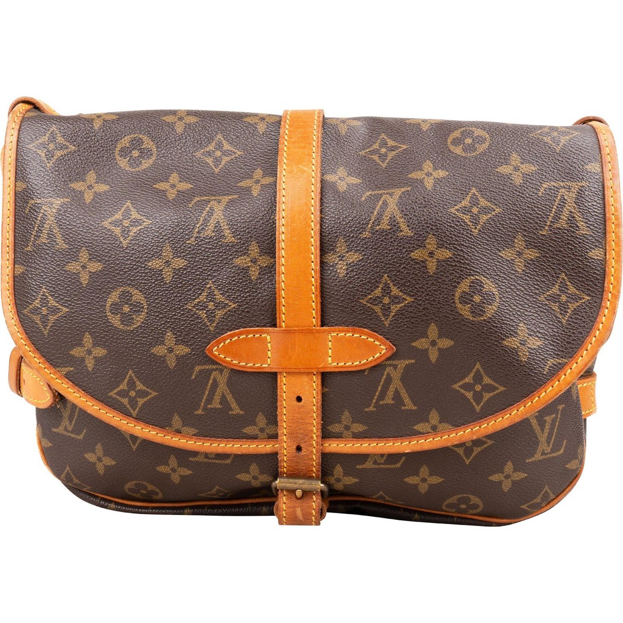 Louis Vuitton Louis Vuitton Monogram Canvas Saumur 30 Crossbody Bag Bruin
