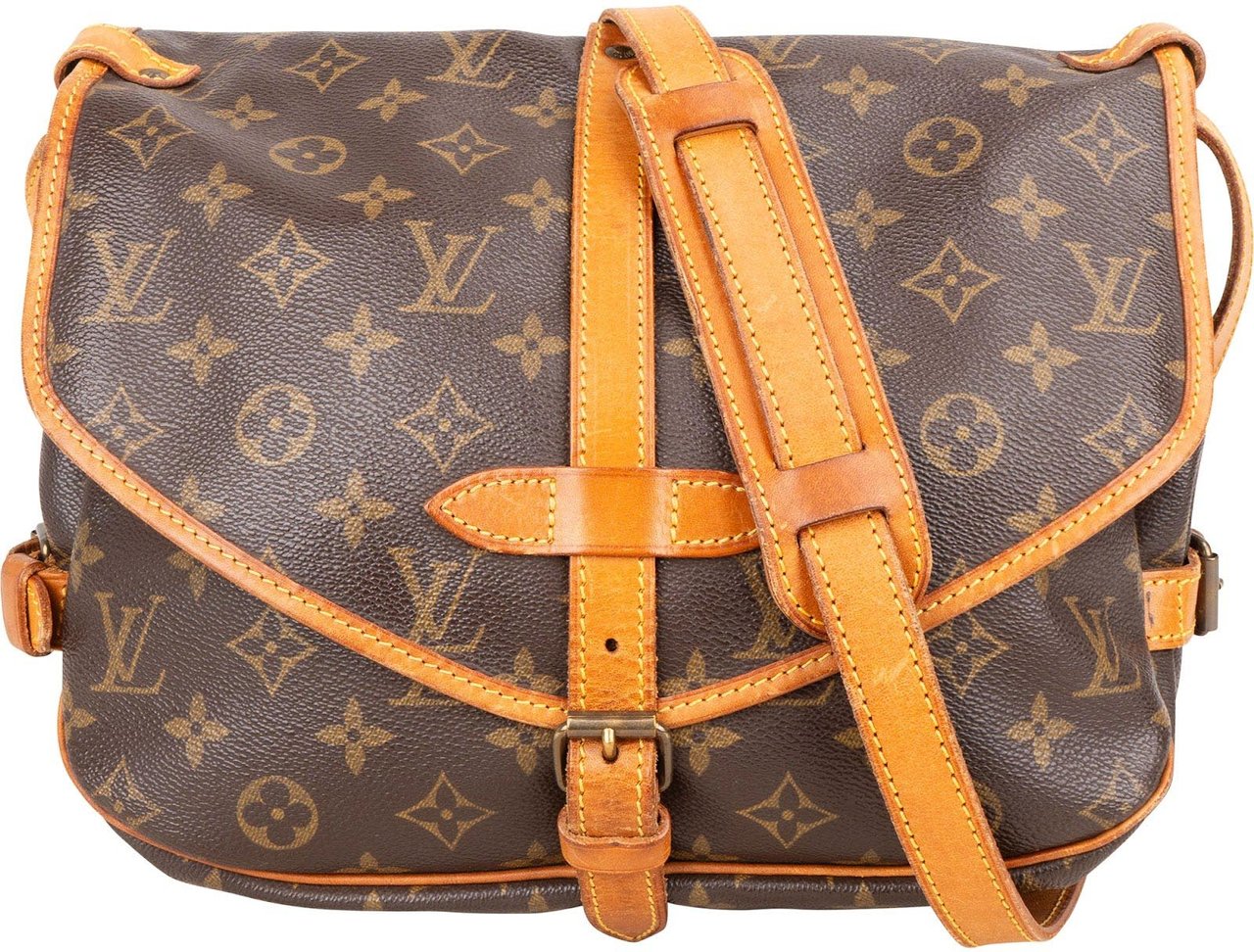 Louis Vuitton Louis Vuitton Monogram Canvas Saumur 30 Crossbody Bag Bruin