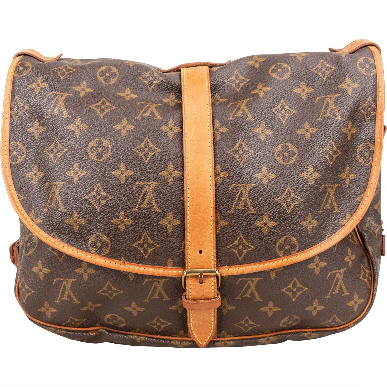 Louis Vuitton Louis Vuitton Monogram Canvas Saumur 35 Crossbody Bag Bruin