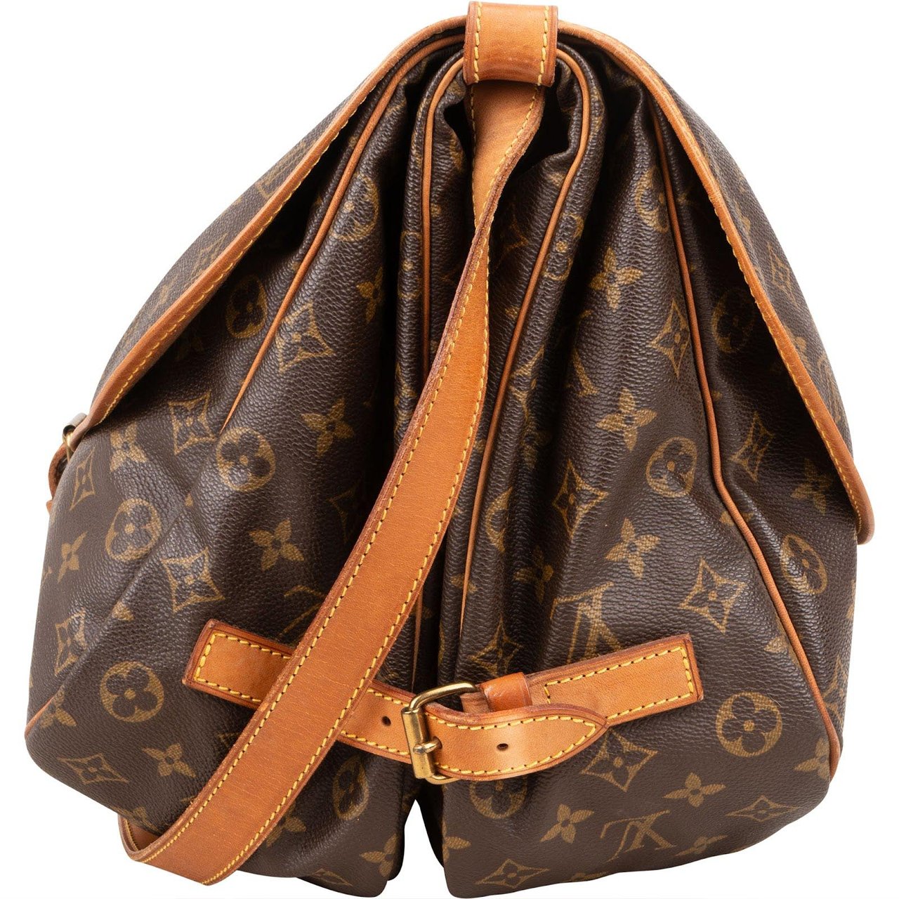 Louis Vuitton Louis Vuitton Monogram Canvas Saumur 35 Crossbody Bag Bruin
