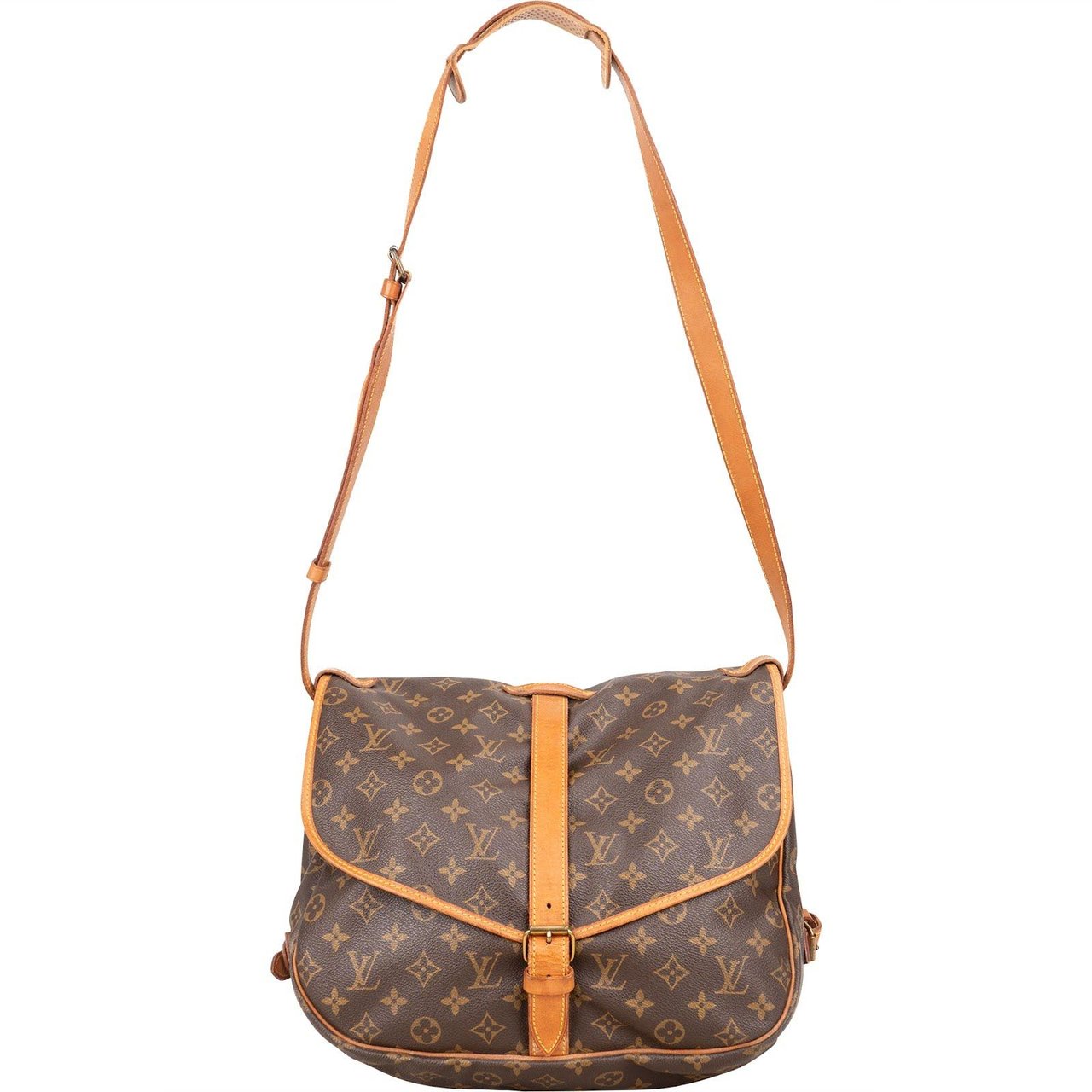 Louis Vuitton Louis Vuitton Monogram Canvas Saumur 35 Crossbody Bag Bruin