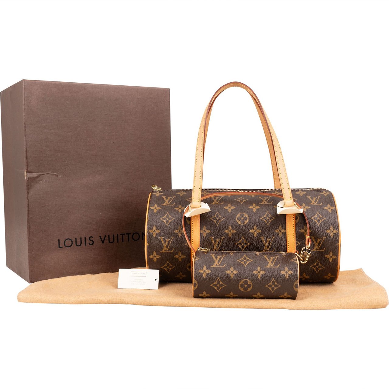 Louis Vuitton Louis Vuitton Monogram Canvas Papillon Set Shoulder Bag Bruin