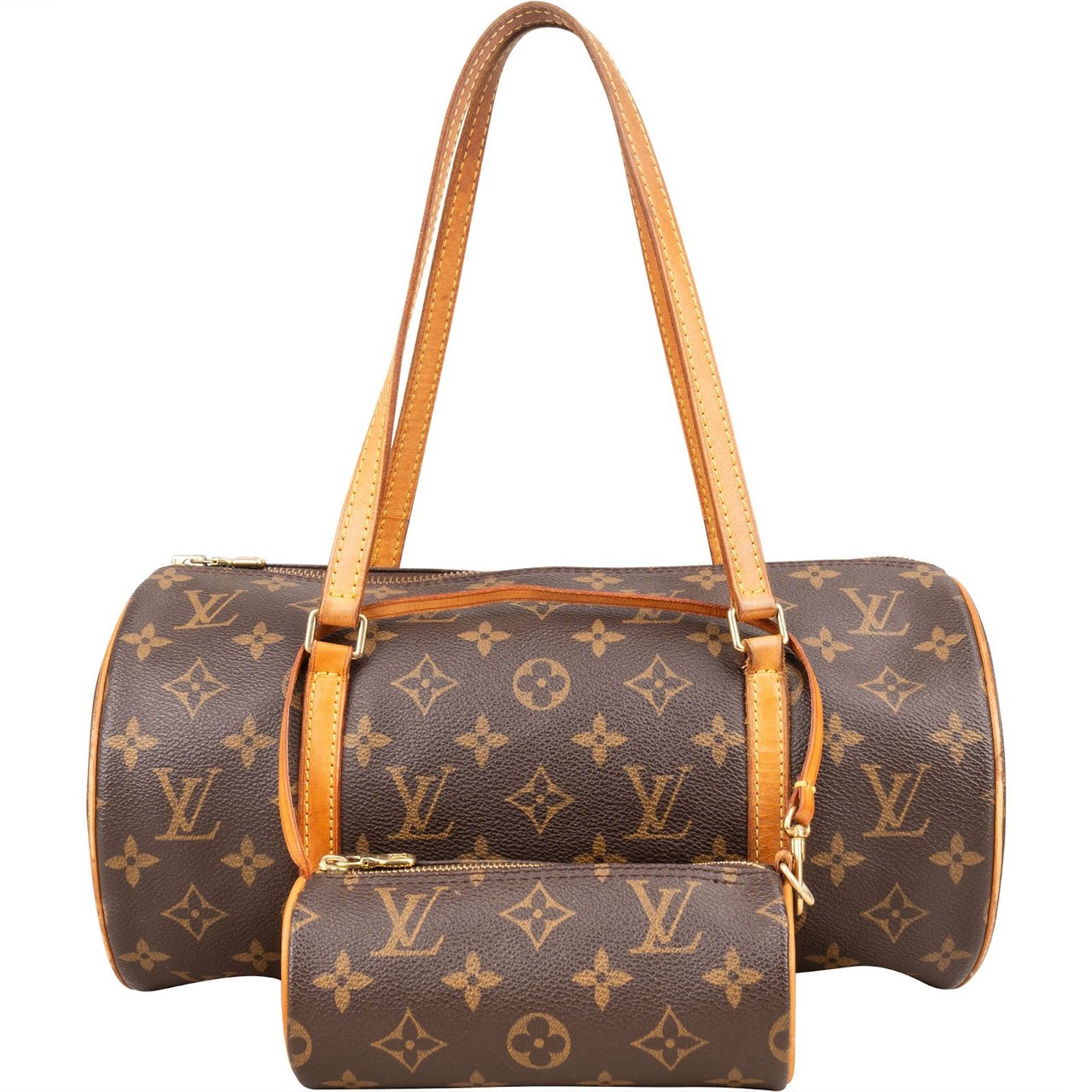 Louis Vuitton Louis Vuitton Monogram Canvas Papillon Set Shoulder Bag Bruin