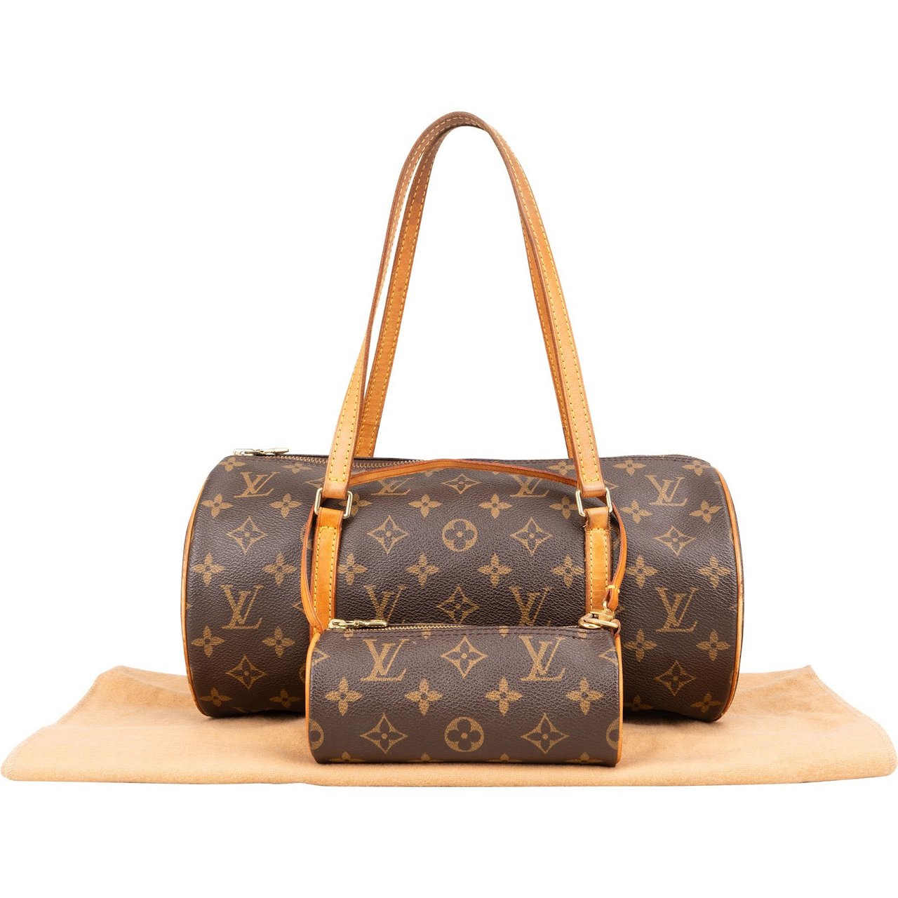 Louis Vuitton Louis Vuitton Monogram Canvas Papillon Set Shoulder Bag Bruin