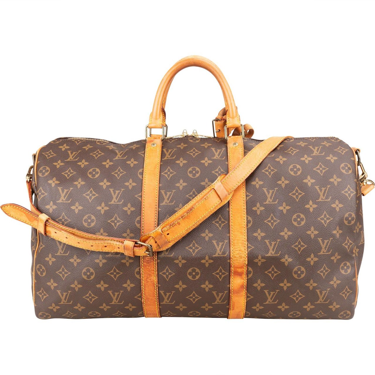 Louis Vuitton Louis Vuitton Monogram Canvas Keepall 50 Bandoulière Travel Bag Bruin