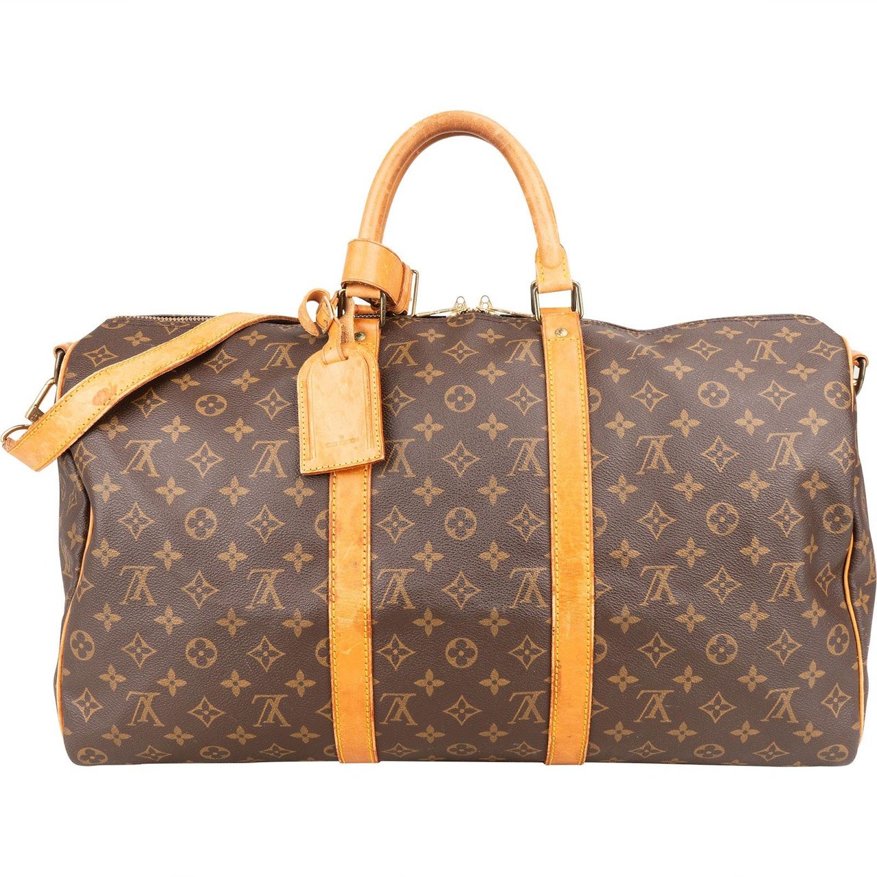 Louis Vuitton Louis Vuitton Monogram Canvas Keepall 50 Bandoulière Travel Bag Bruin