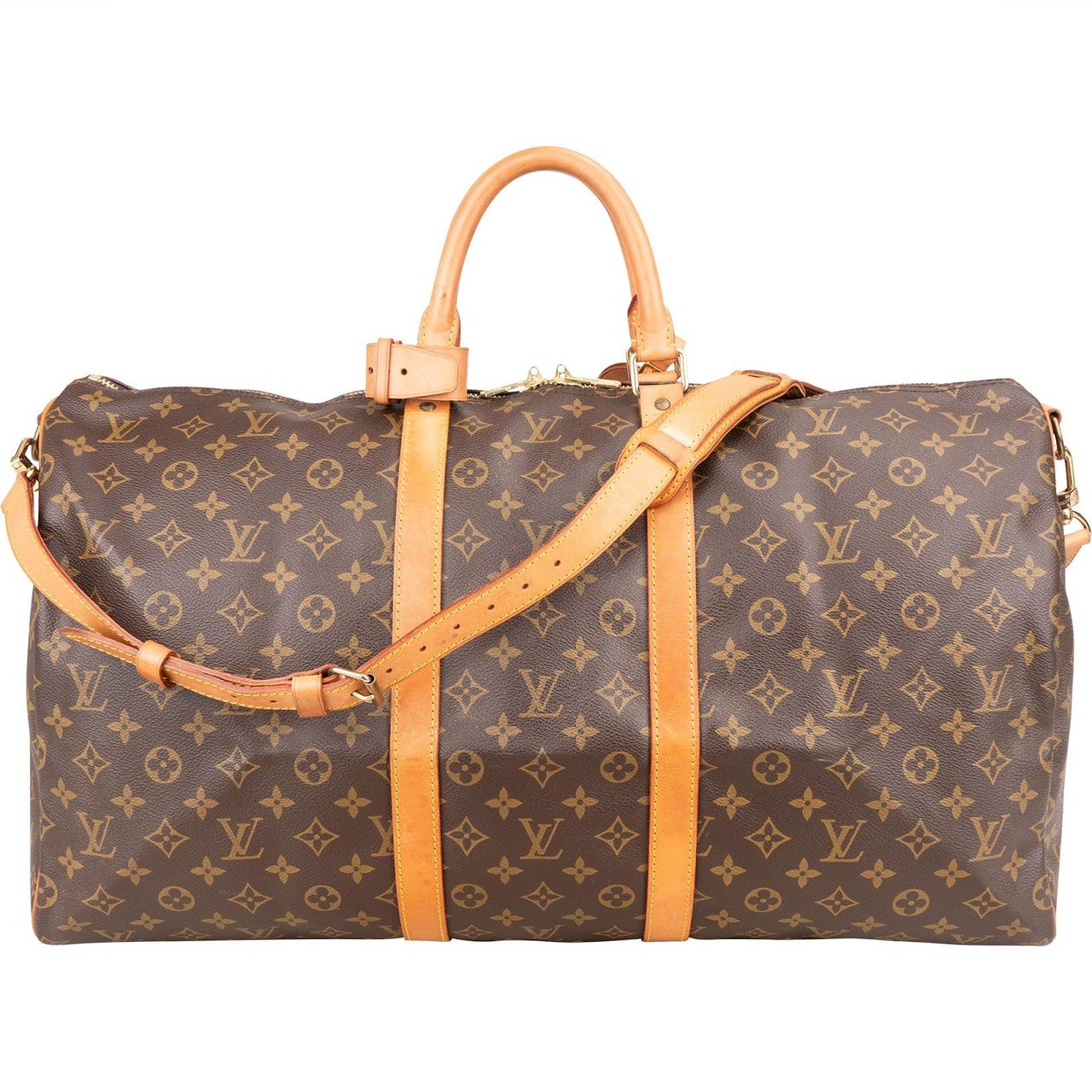 Louis Vuitton Louis Vuitton Monogram Canvas Keepall 55 Bandoulière Travel Bag Bruin