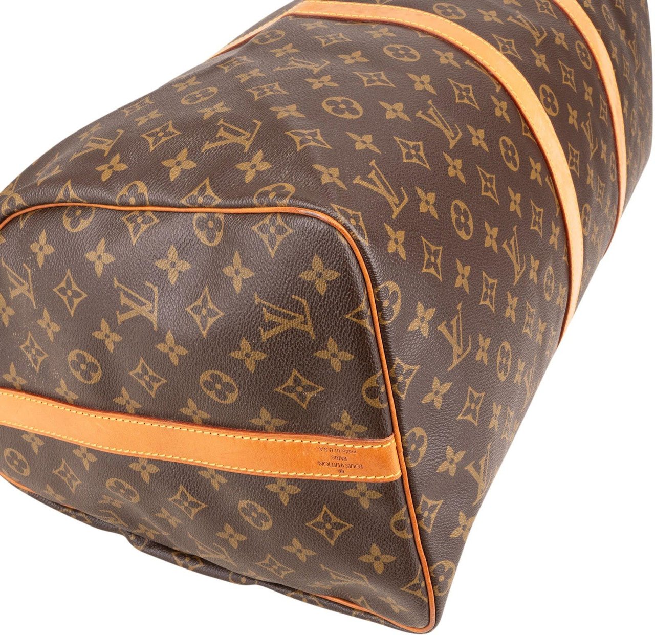 Louis Vuitton Louis Vuitton Monogram Canvas Keepall 55 Bandoulière Travel Bag Bruin