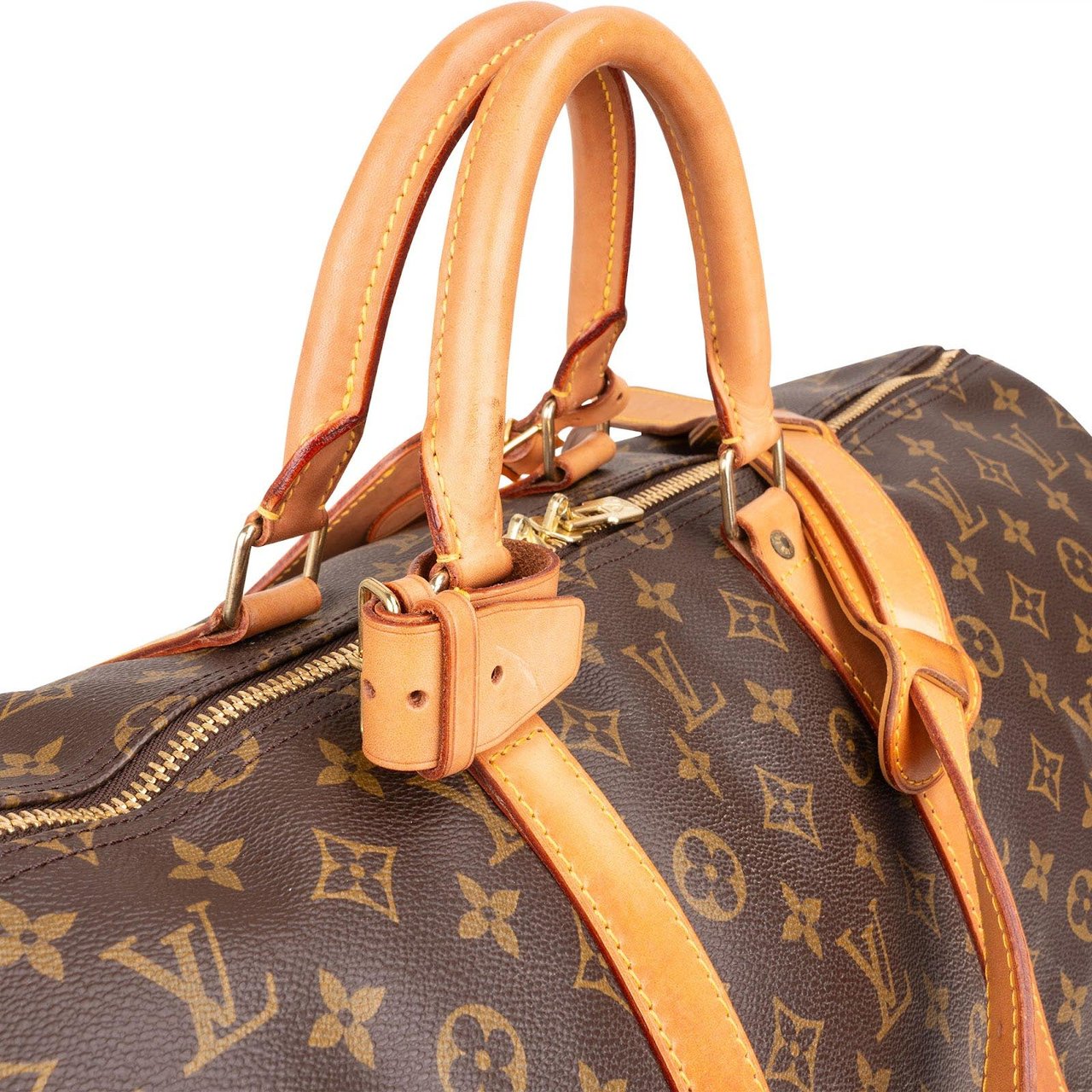 Louis Vuitton Louis Vuitton Monogram Canvas Keepall 55 Bandoulière Travel Bag Bruin