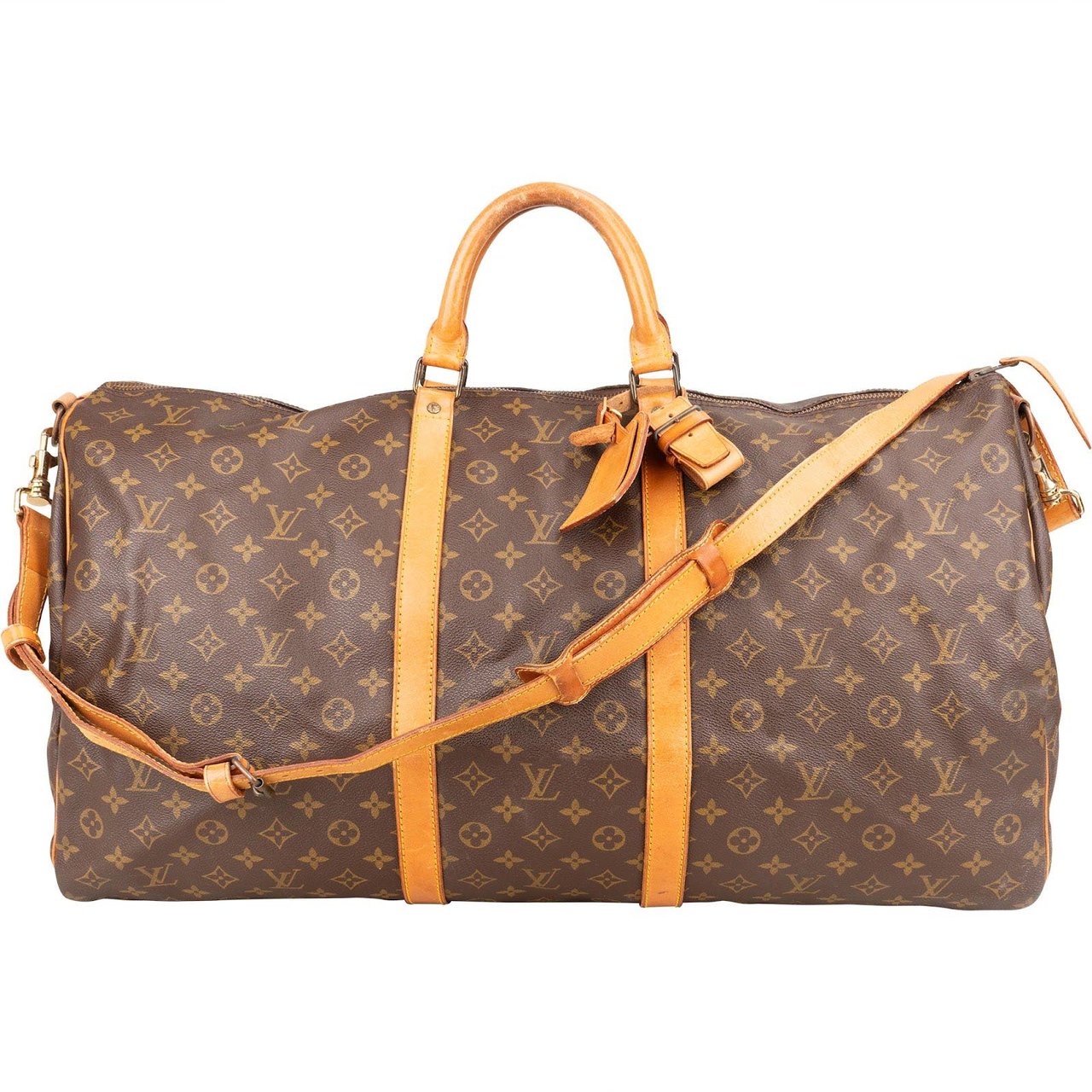 Louis Vuitton Louis Vuitton Monogram Canvas Keepall 60 Bandoulière Travel Bag Bruin