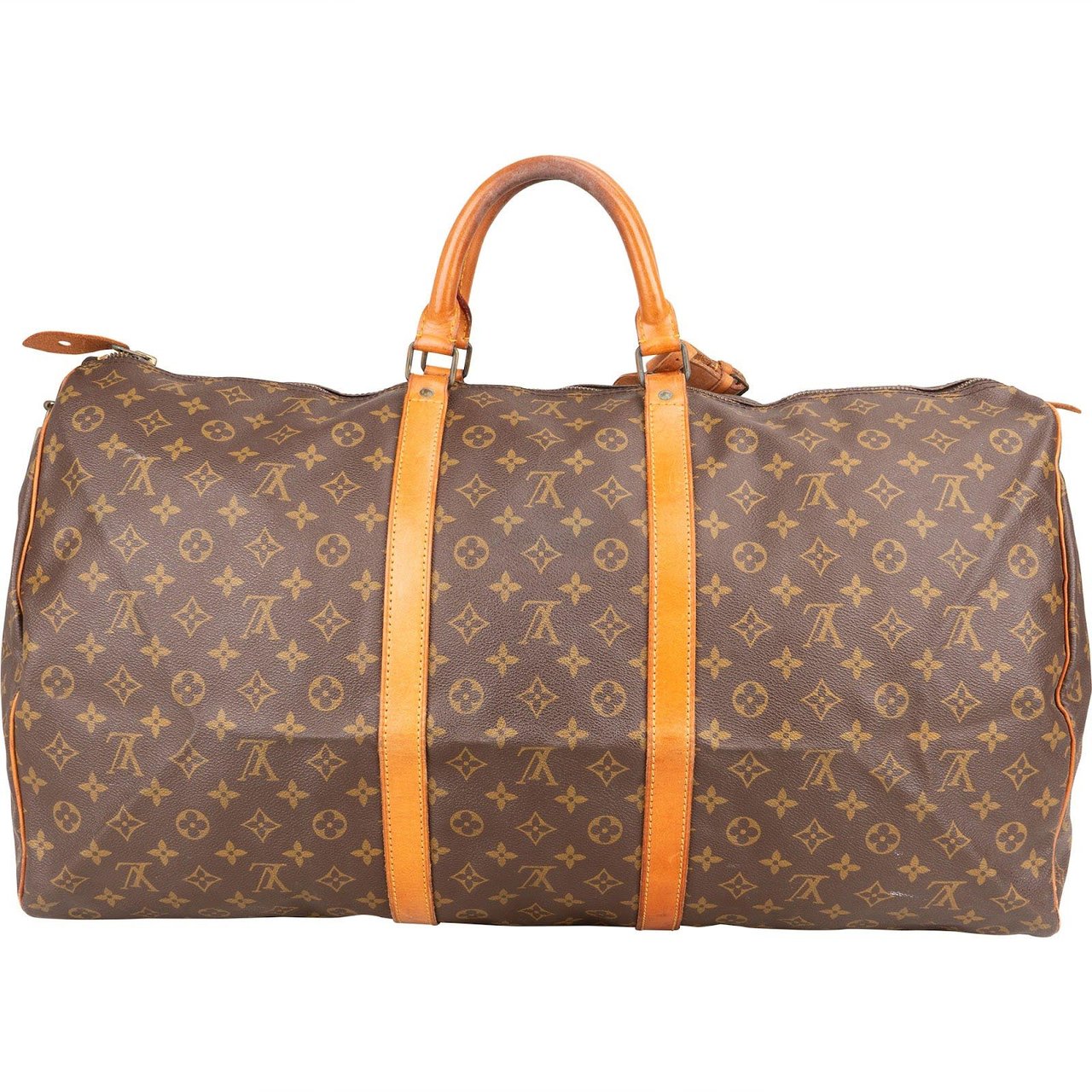 Louis Vuitton Louis Vuitton Monogram Canvas Keepall 60 Travel Bag Bruin