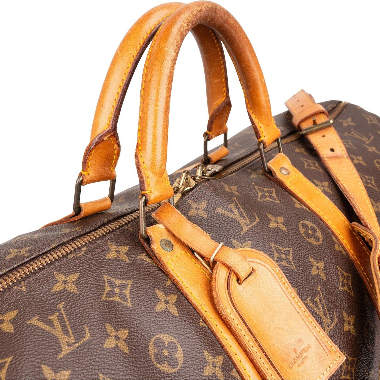 Louis Vuitton Louis Vuitton Monogram Canvas Keepall 60 Bandoulière Travel Bag Bruin