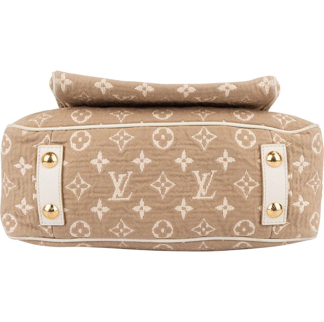 Louis Vuitton Louis Vuitton Denim Monogram Cabas Sabbia MM Handbag Beige