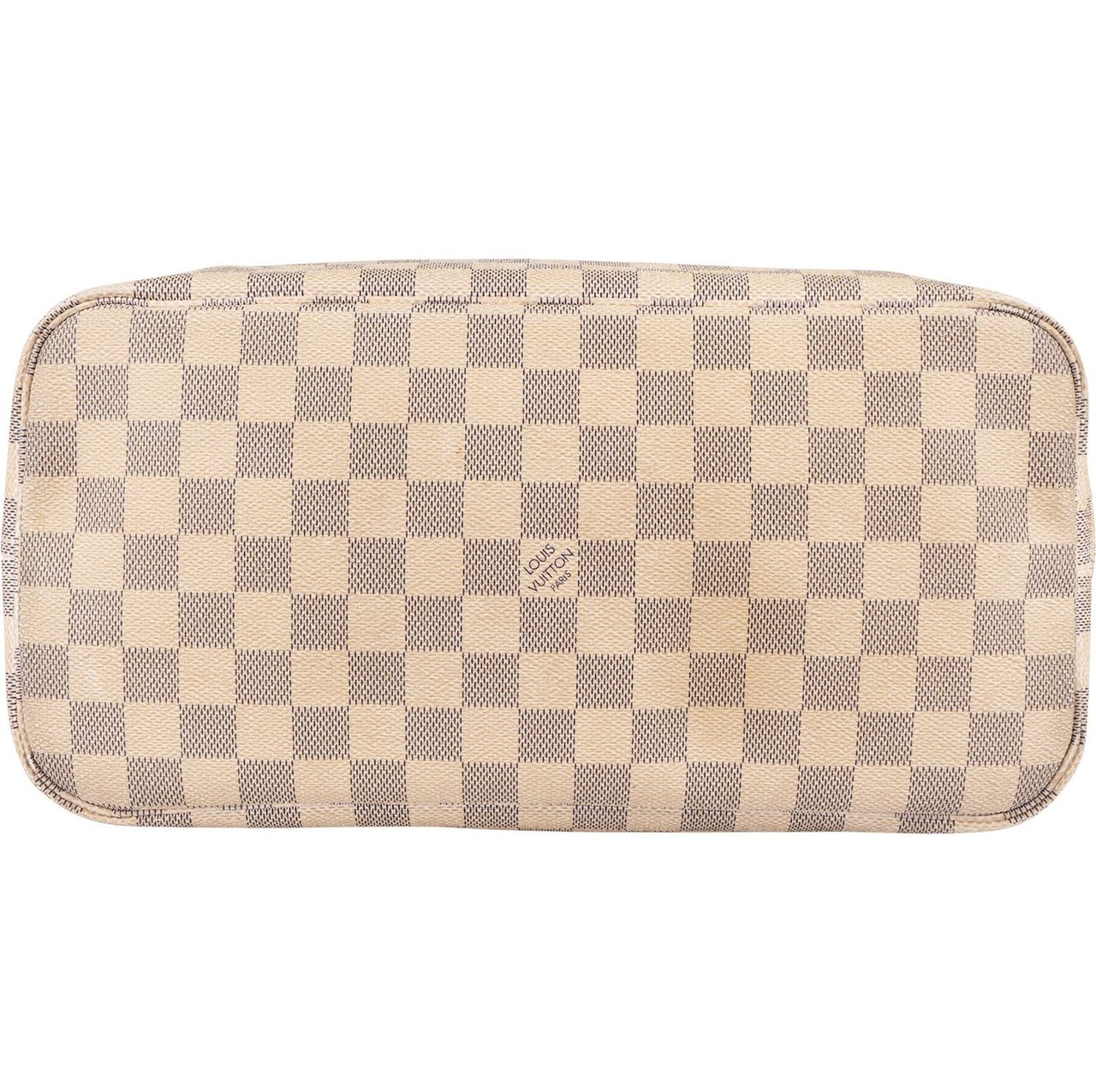 Louis Vuitton Louis Vuitton Monogram Damier Azur Canvas Neverfull MM Shoulder Bag Beige