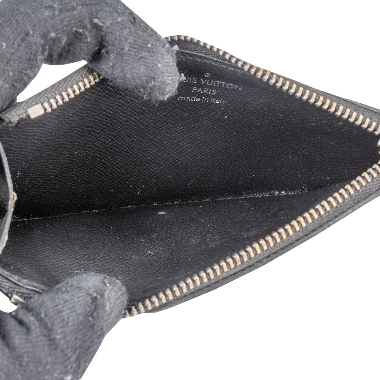 Louis Vuitton Louis Vuitton Monogram Eclipse Canvas Coin and Card Holder Zwart