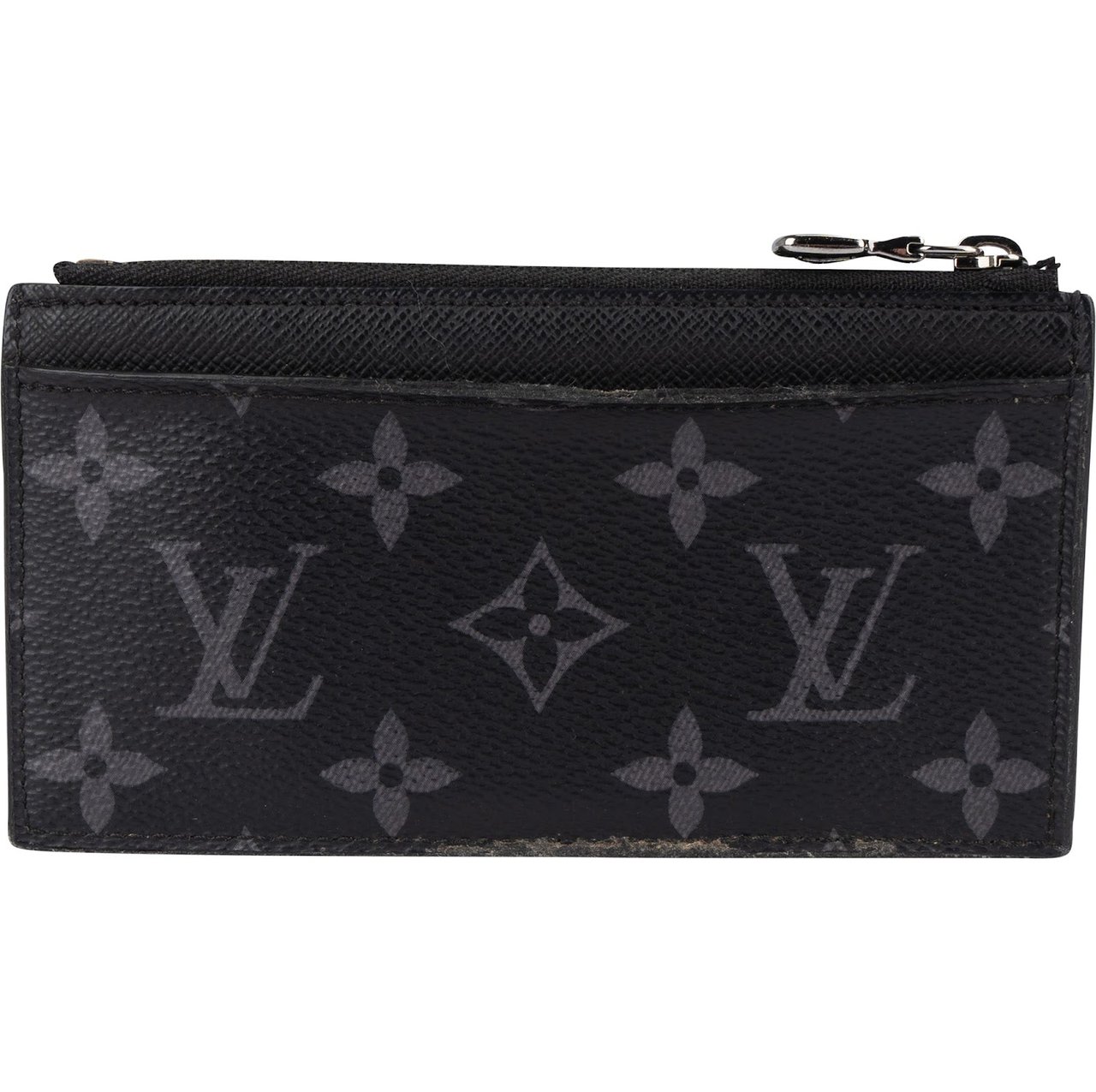 Louis Vuitton Louis Vuitton Monogram Eclipse Canvas Coin and Card Holder Zwart