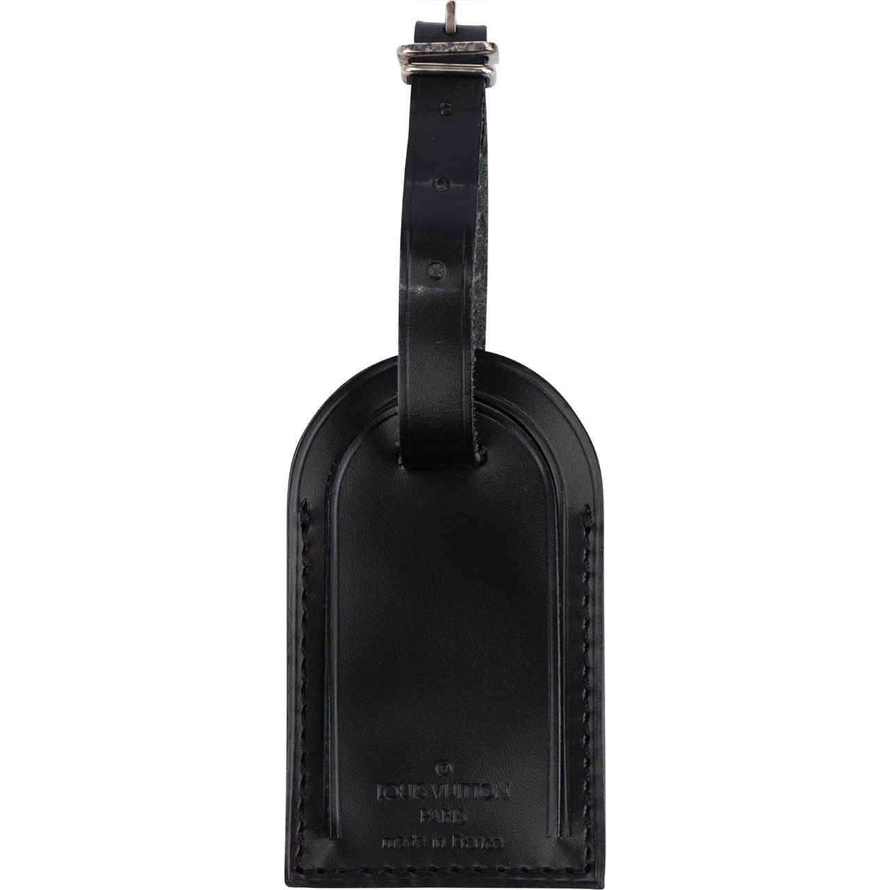 Louis Vuitton Louis Vuitton Noir Leather Luggage Tag Zwart