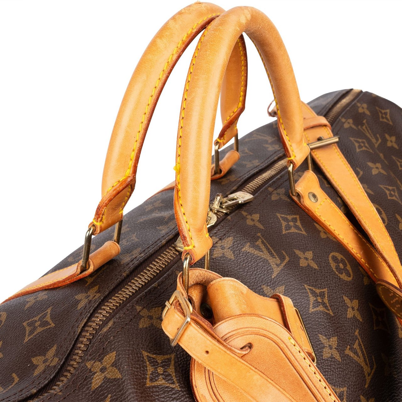 Louis Vuitton Louis Vuitton Monogram Canvas Keepall 60 Bandoulière Travel Bag Bruin