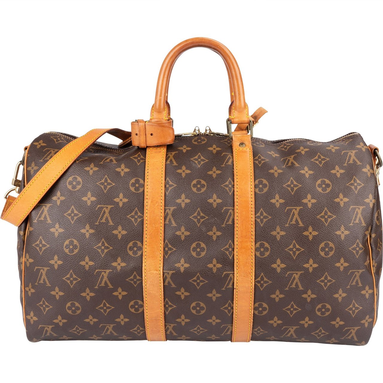 Louis Vuitton Louis Vuitton Monogram Canvas Keepall 45 Bandoulière Travel Bag Bruin