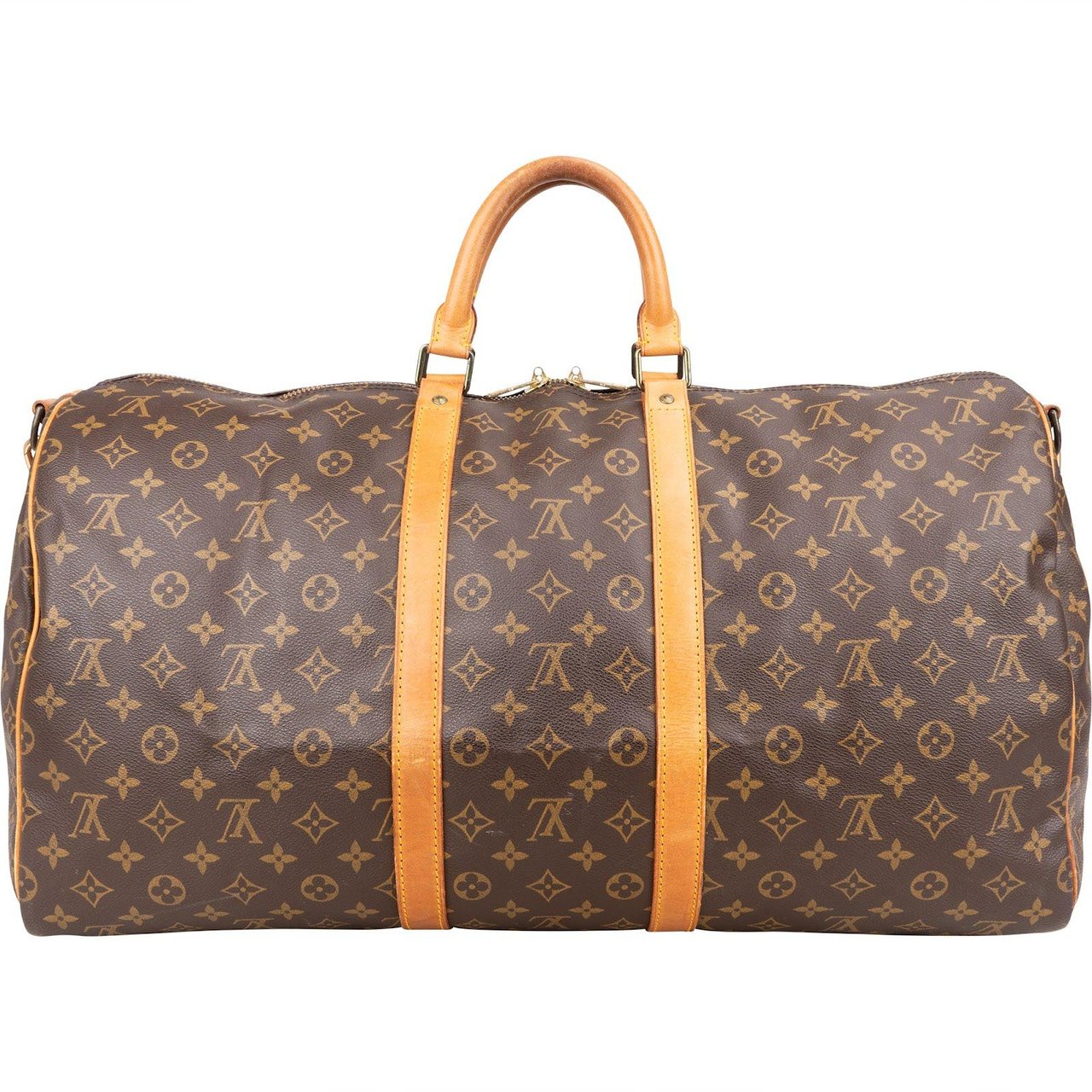 Louis Vuitton Louis Vuitton Monogram Canvas Keepall 55 Bandoulière Travel Bag Bruin