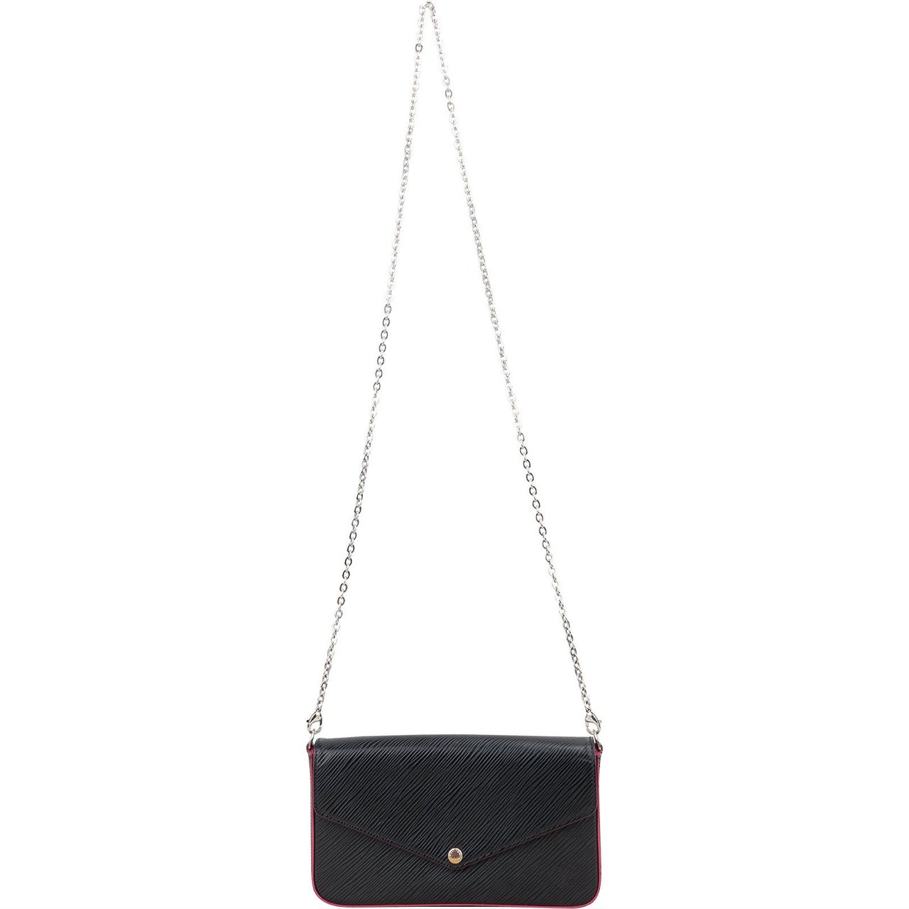 Louis Vuitton Louis Vuitton Noir Epi Leather Pochette Felicie Crossbody Bag Zwart