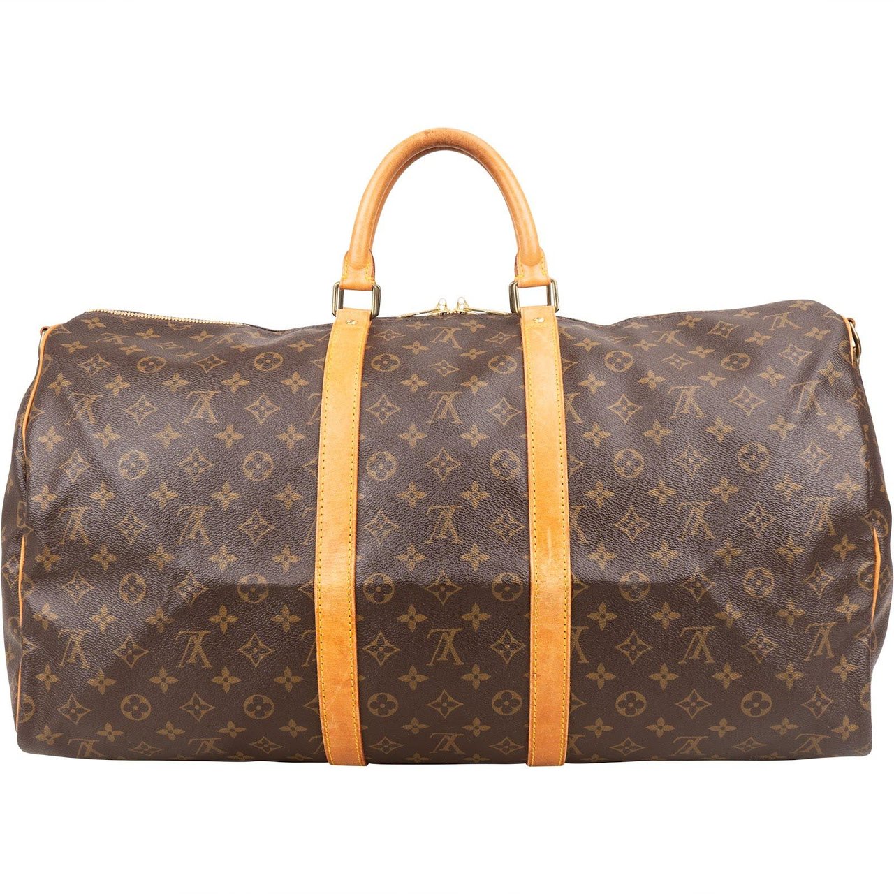 Louis Vuitton Louis Vuitton Monogram Canvas Keepall 55 Bandoulière Travel Bag Bruin