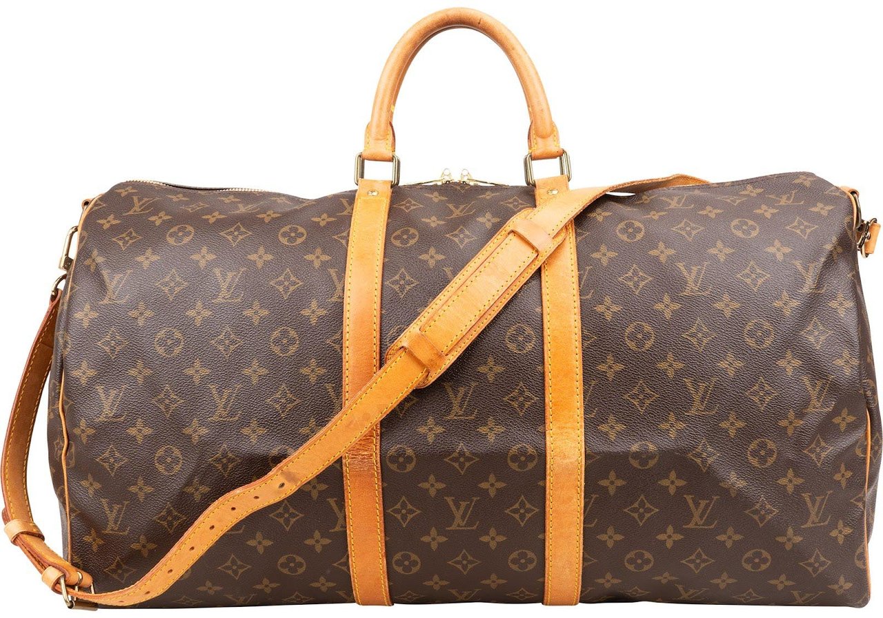 Louis Vuitton Louis Vuitton Monogram Canvas Keepall 55 Bandoulière Travel Bag Bruin