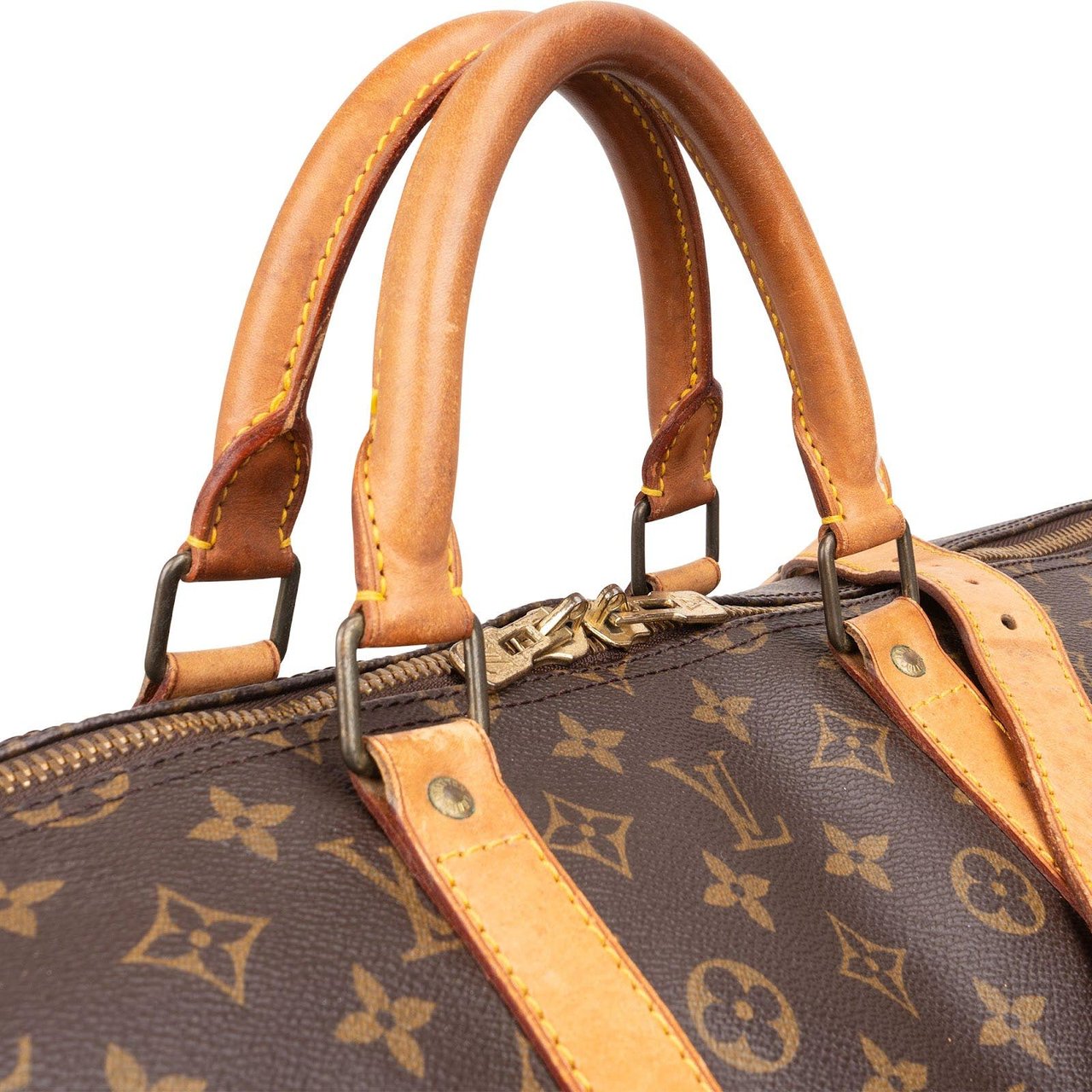 Louis Vuitton Louis Vuitton Monogram Canvas Keepall 55 Bandoulière Travel Bag Bruin