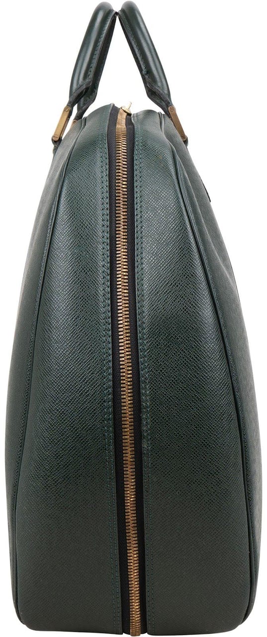 Louis Vuitton Louis Vuitton Green Taiga Leather Helanga Clip Travel Bag Groen