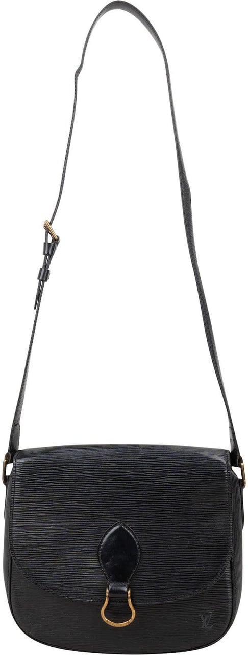 Louis Vuitton Louis Vuitton Noir Epi Leather Saint Cloud GM Crossbody Bag Zwart