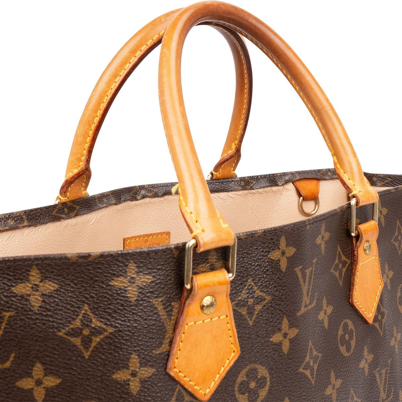 Louis Vuitton Louis Vuitton Monogram Canvas Sac Plat Handbag Bruin