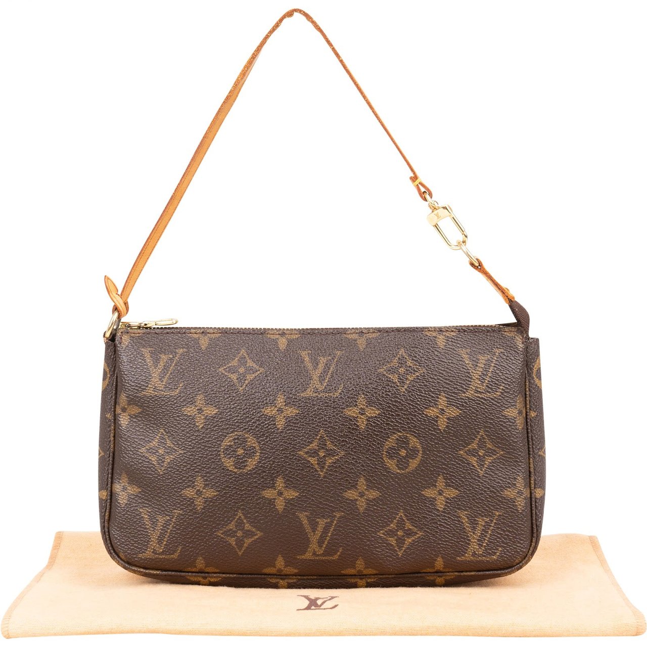 Louis Vuitton Louis Vuitton Monogram Canvas Pochette Accessoires Handbag Bruin