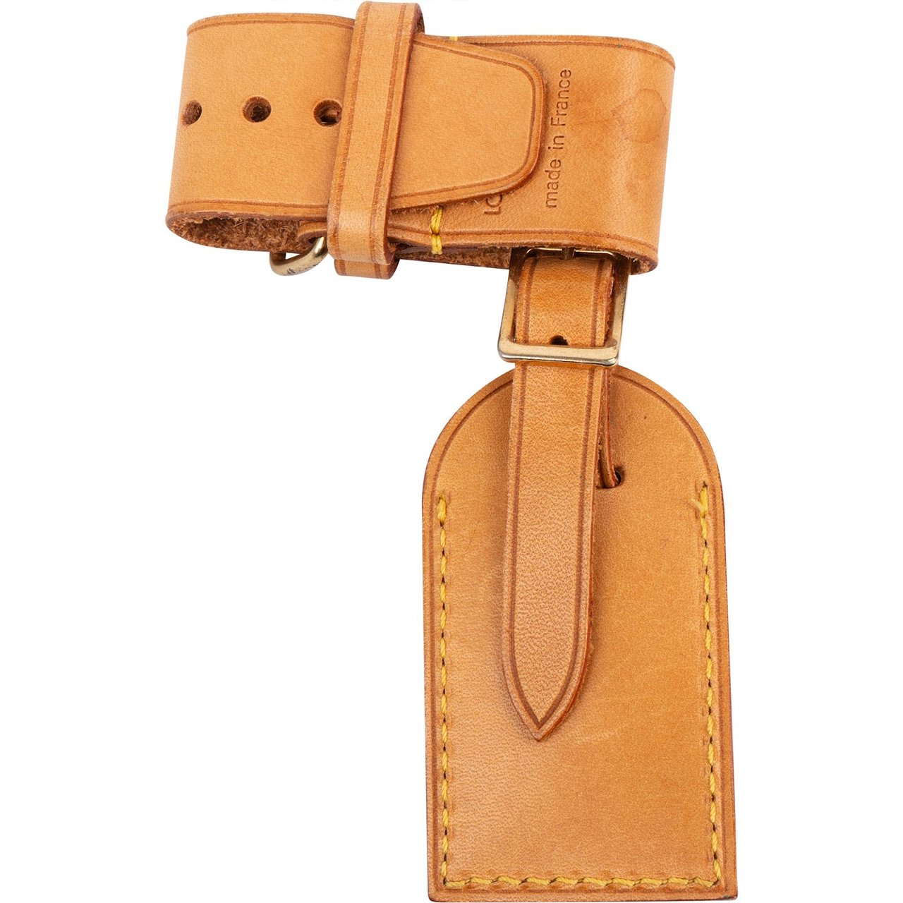 Louis Vuitton Louis Vuitton Vachetta Leather Luggage Tag Set Bruin