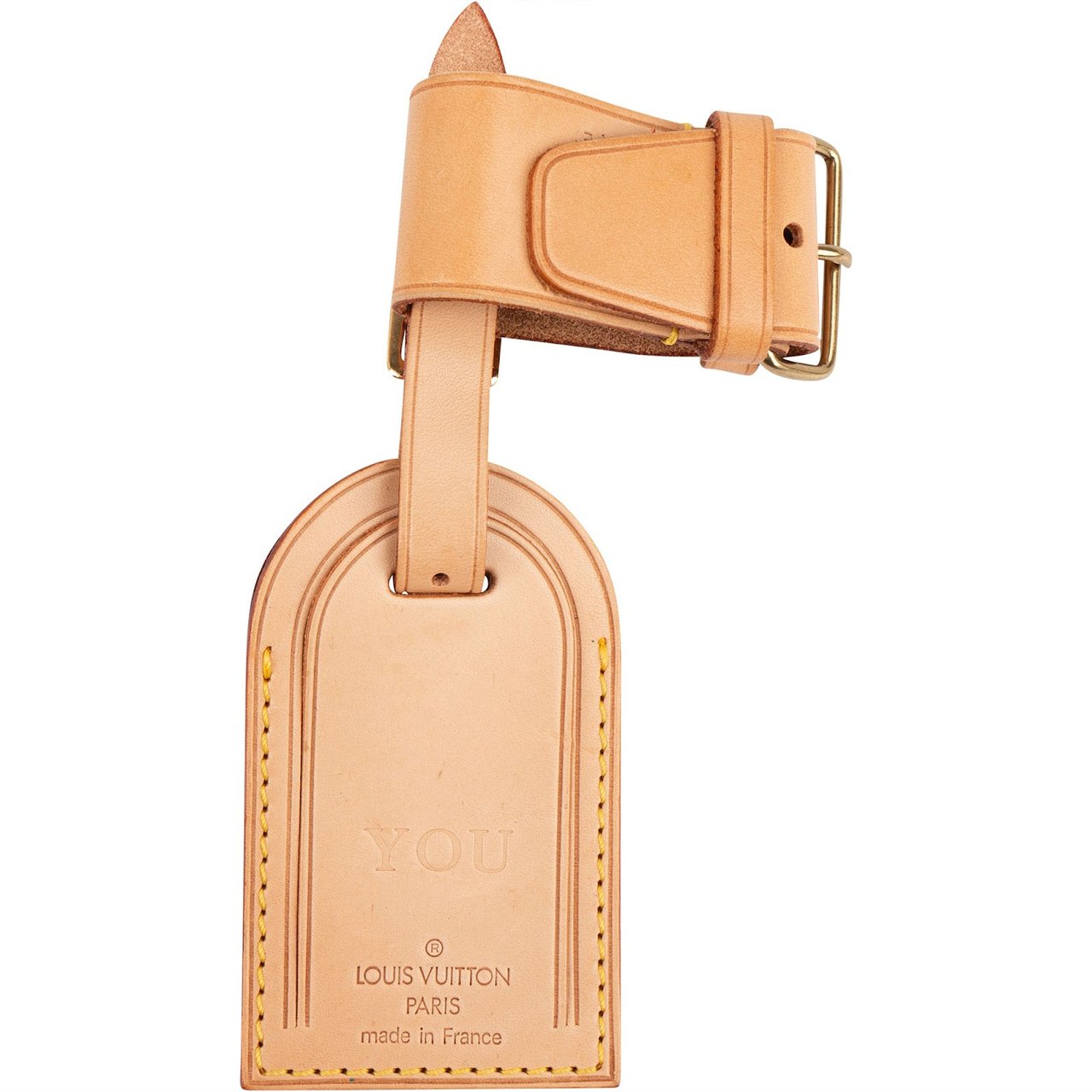 Louis Vuitton Louis Vuitton Vachetta Leather Luggage Tag Set (YOU) Divers