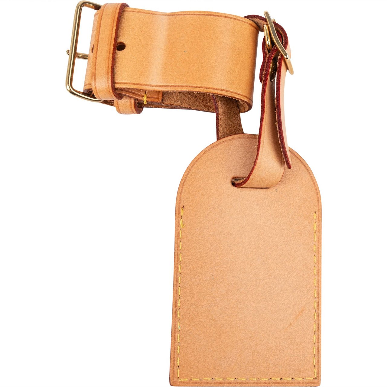 Louis Vuitton Louis Vuitton Vachetta Leather Luggage Tag Set Neutraal