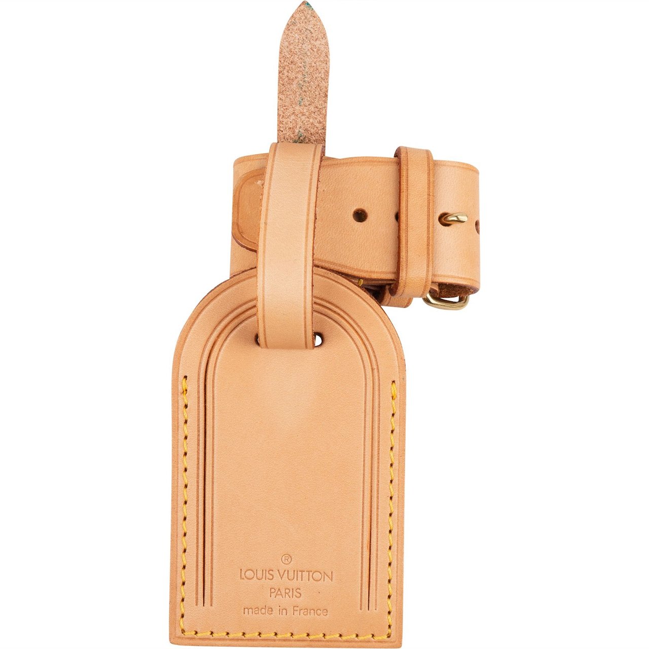 Louis Vuitton Louis Vuitton Vachetta Leather Luggage Tag Set Neutraal