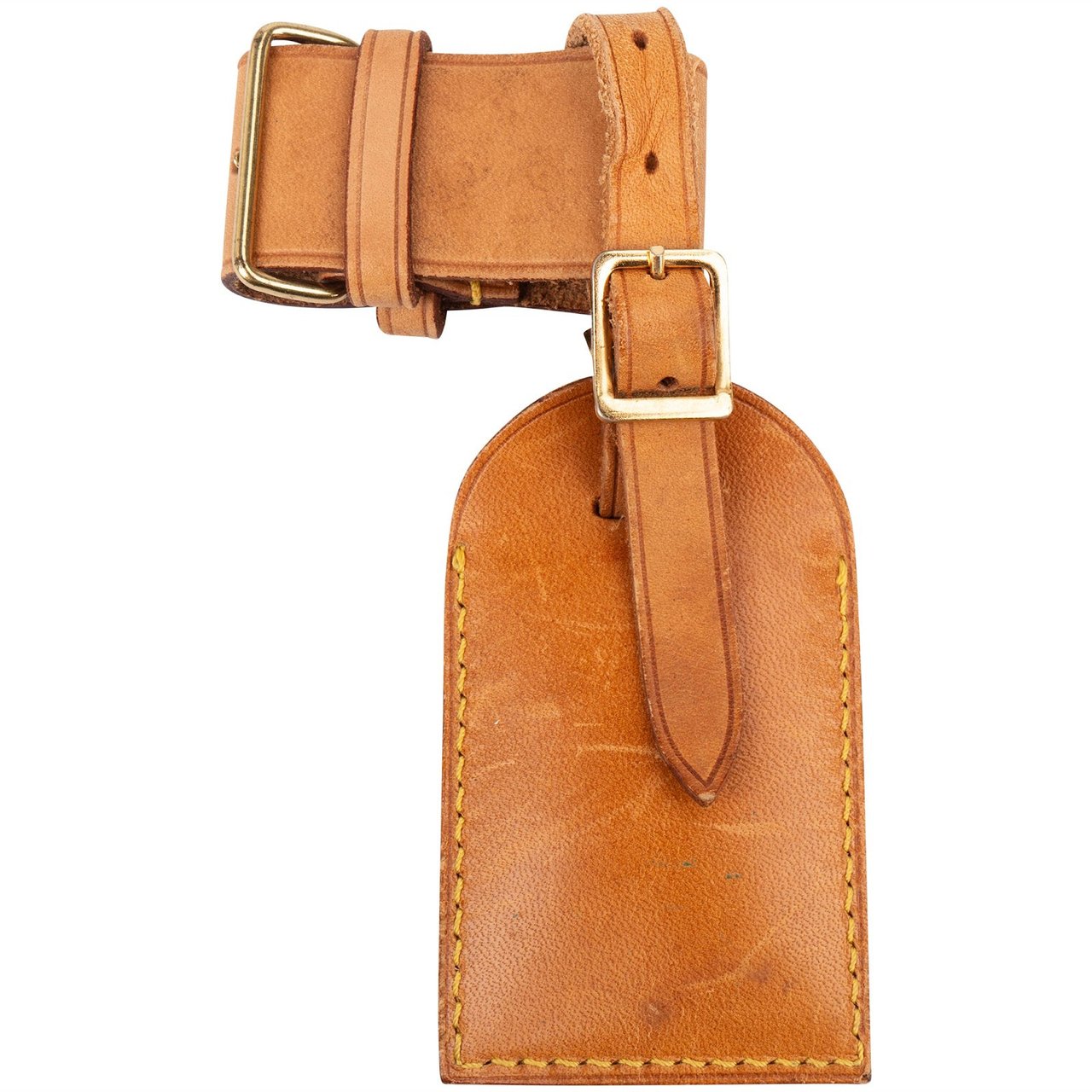 Louis Vuitton Louis Vuitton Vachetta Leather Luggage Tag Set Bruin