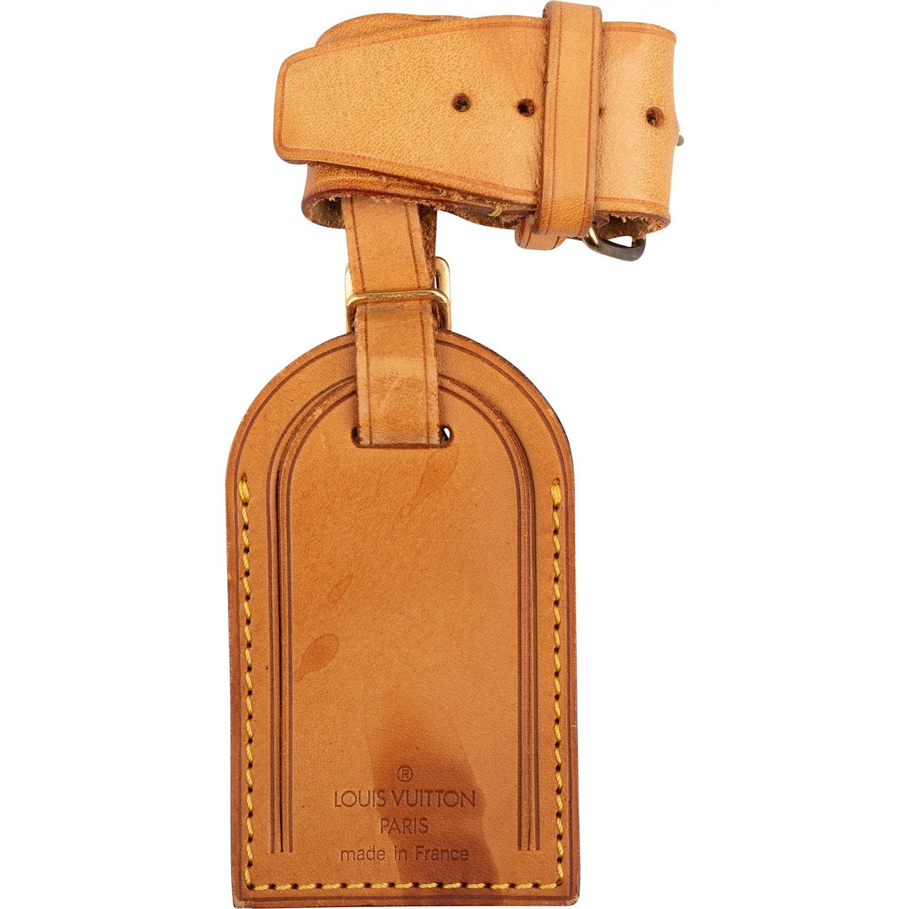 Louis Vuitton Louis Vuitton Vachetta Leather Luggage Tag Set Bruin