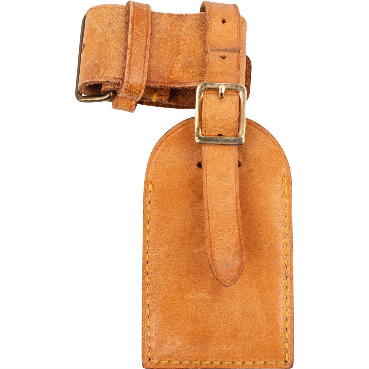 Louis Vuitton Louis Vuitton Vachetta Leather Luggage Tag Set Bruin